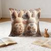 Cartoon Easter Pillow Cover 2D Flat Easter Theme Bunny Cushion Cover Skin Friendly Wear-resistant Throw Pillow Cover Study Room