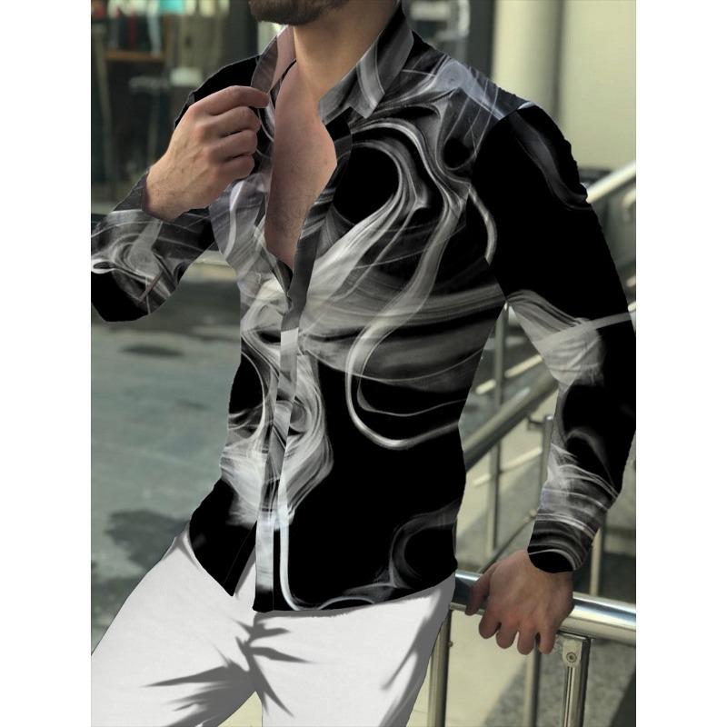 Herren Mode Design Neues Anzug Revers Langarm Hemd Lässig Bequem Hohe Qualität Outdoor Sport Karomuster Geometrisch Herren Oberteile