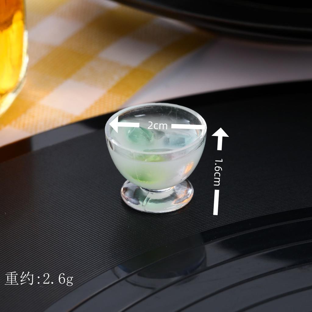 Simulation Red Wine Glass Coffee Cocktail Champagne Model Mini Miniature Food Ornaments 10pc/lot