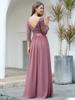 Ever-Pretty Women Plus Size A-Line Empire Waist Maxi Winter Wedding Guest Dresses