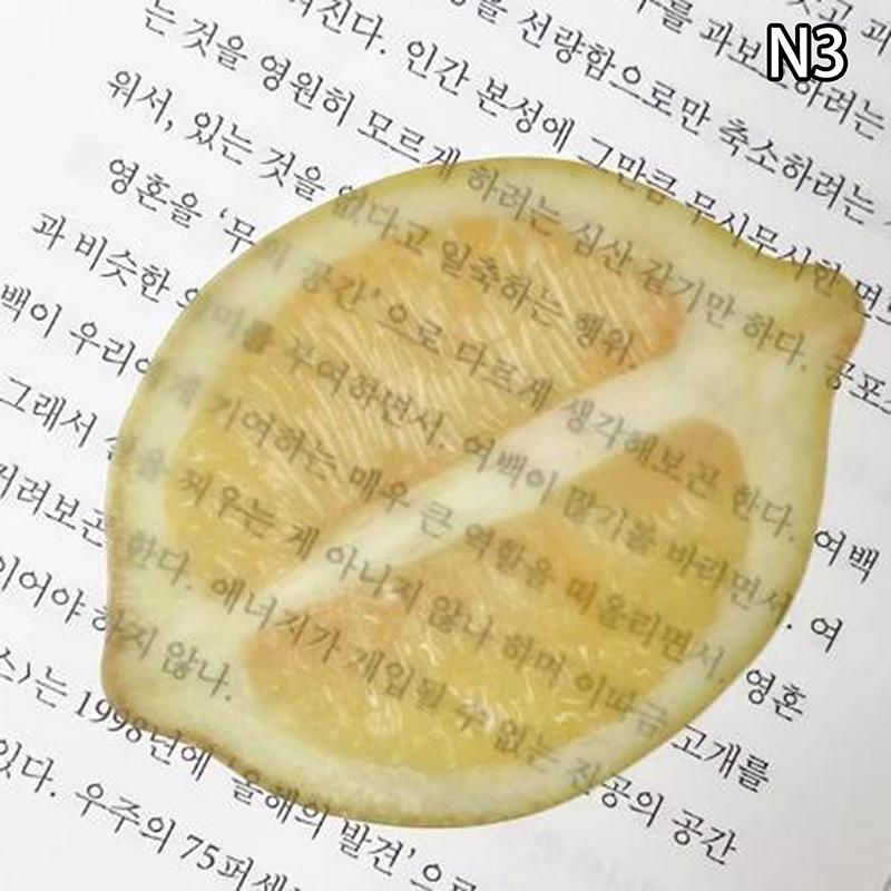 Creative Fruit Slice Bookmark With Simulation Funny Design Sense For Ins Fixed Book Photography Cartoon Cute Note Bookmark