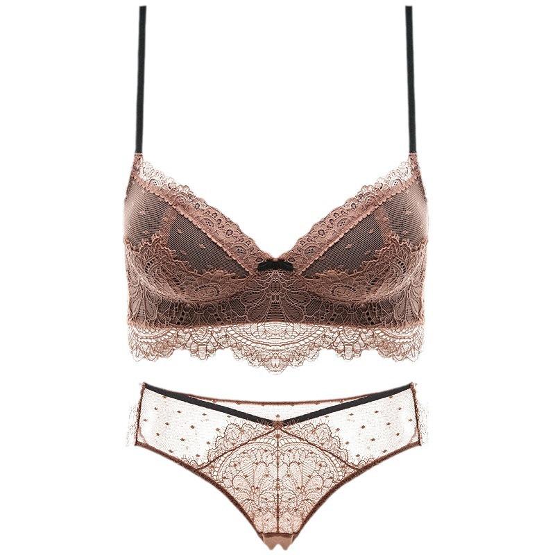 Bezprzewodowy Zestaw Biustonosza Push-Up: Małe wsparcie biustu i konstrukcja zapobiegająca opadaniu dla seksownego wyglądu