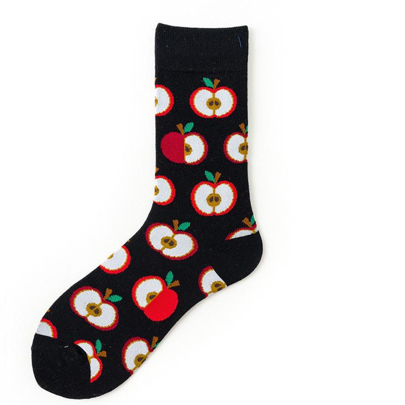 Hundreds Fashion Personality Cotton Socks Unisex Men Happy Street Skateboard Fruits Harajuku Gift Funny Boys Male Dress Sox