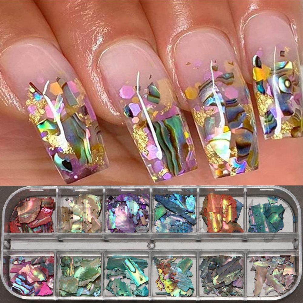 Nail Art Sequins, Symphony Bohai Bay Slices, Mica Slices, Abalone Slices, Shell Slices, Nail Jewelry