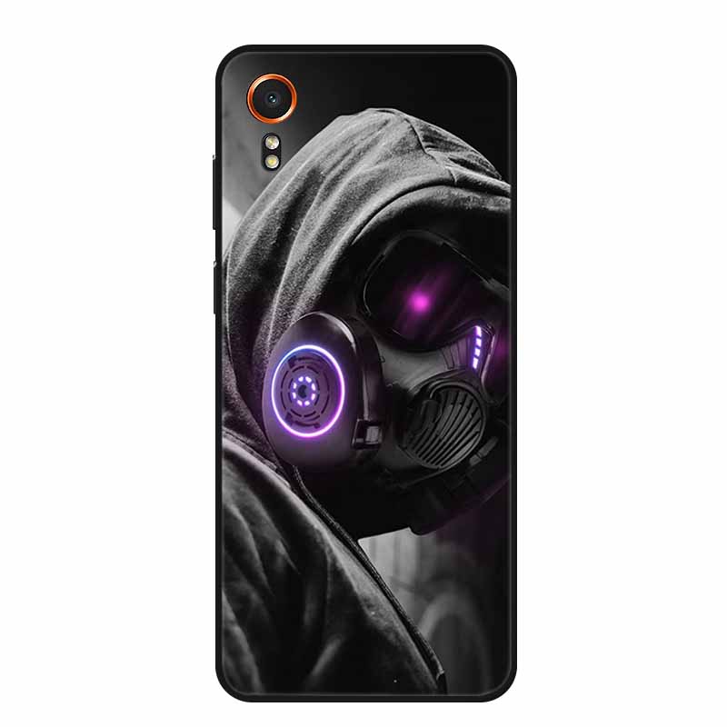 For Samsung Galaxy Xcover 7 Case Fashion Flowers Black Silicone Soft Back Cover For Samsung Galaxy Xcover7 Phone Case Coque Capa