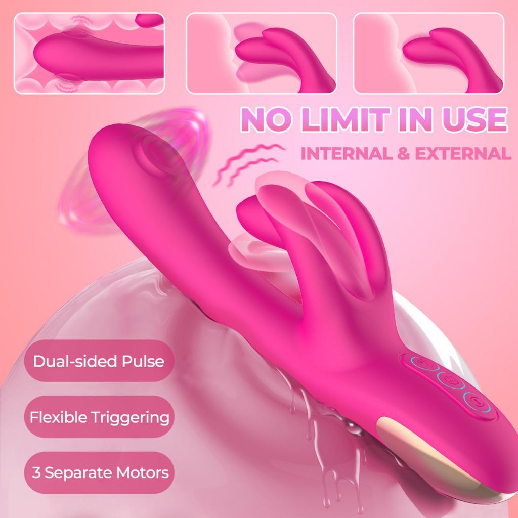 3 In 1 Adult Toys Dual Pulse Band 7 Frequency 3 Electric Modes G-spot Vibrator Clitoral Stimulator Female Erotic Products Sex Toys