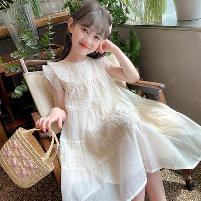 Cute and Elegant Princess-style Sleeveless Summer Dress for Girls