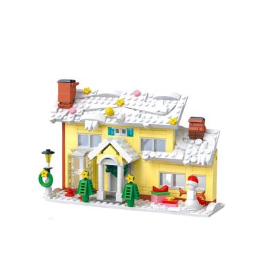 Modelo de Bloques de Construcción de Vehículo RV de Vacaciones Navideñas, Rompecabezas para Niños Pequeños, Ensamblaje, Juguete de Bloques de Construcción