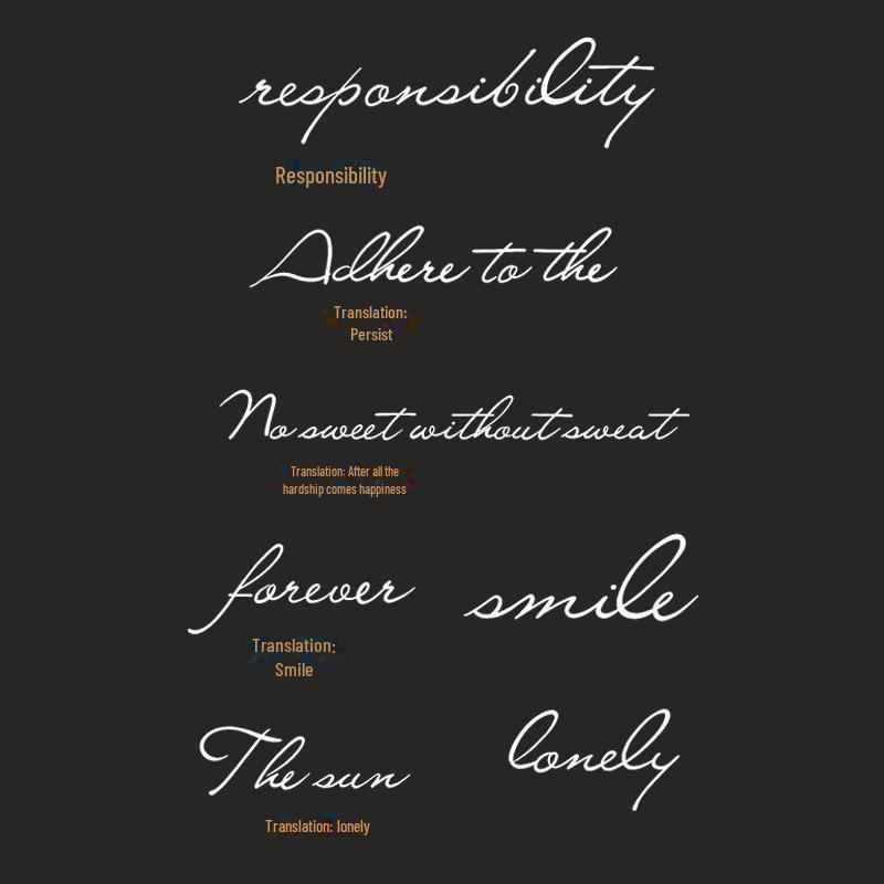 

Водонепроницаемые наклейки для татуировок с английскими буквами — полуперманентные и стильные для руки или ключицы