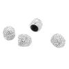 4 Pcs Bling Valve Stem Caps 15mm Stem Air Cover Tire Decoration Universal for Car MotorcycleSilver