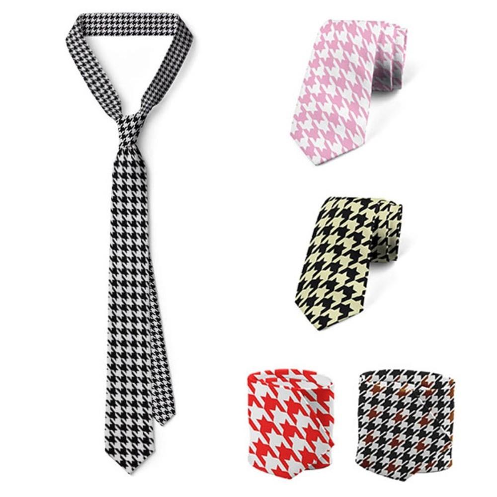 8cm Classic Tie Narrow Men Necktie Fashion Houndstooth Tie Unisex