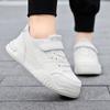 Children's Fashionable and Convenient Velcro Casual Sports Shoes Thick Soled Height Increasing Casual Board Shoes White Shoes