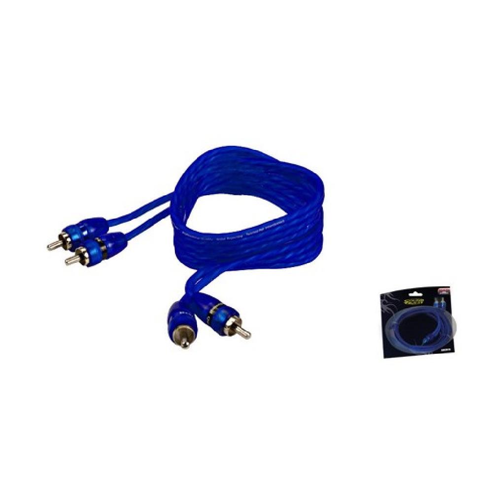 

Sound Quest By Stinger SRCB17 17 Feet Blue Twisted Rca Interconnects Split Tip