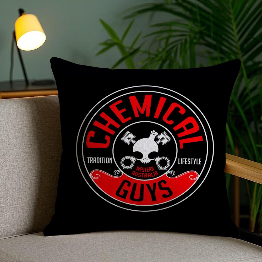 Chemical Guys Detail Garage Cushion Cover Plush Fabric Soft Double-Sided Printed Invisible Zipper Sofa Pillow Case Home Decor