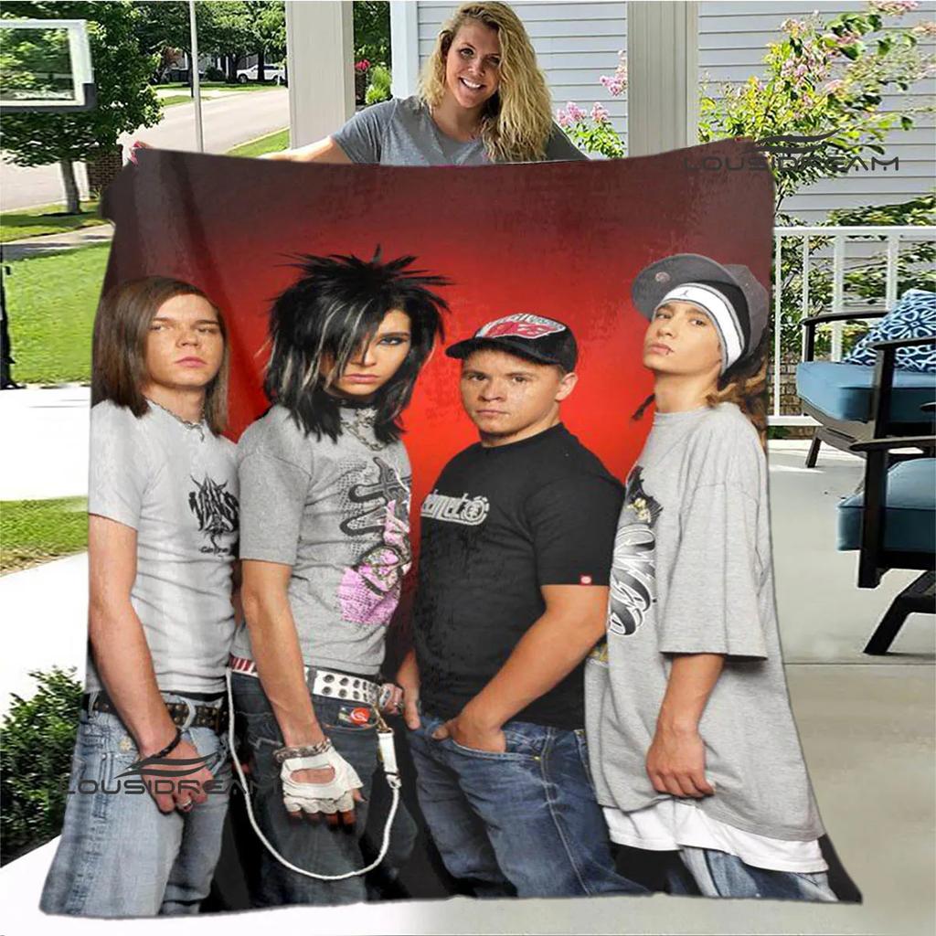 Dětská přikrývka s potiskem kapely Tokio Hotel Dětská Hřejivá přikrývka Flanel Měkká útulná deka Rozkládací pohovka Deka Cestovní deka Dárek k narozeninám