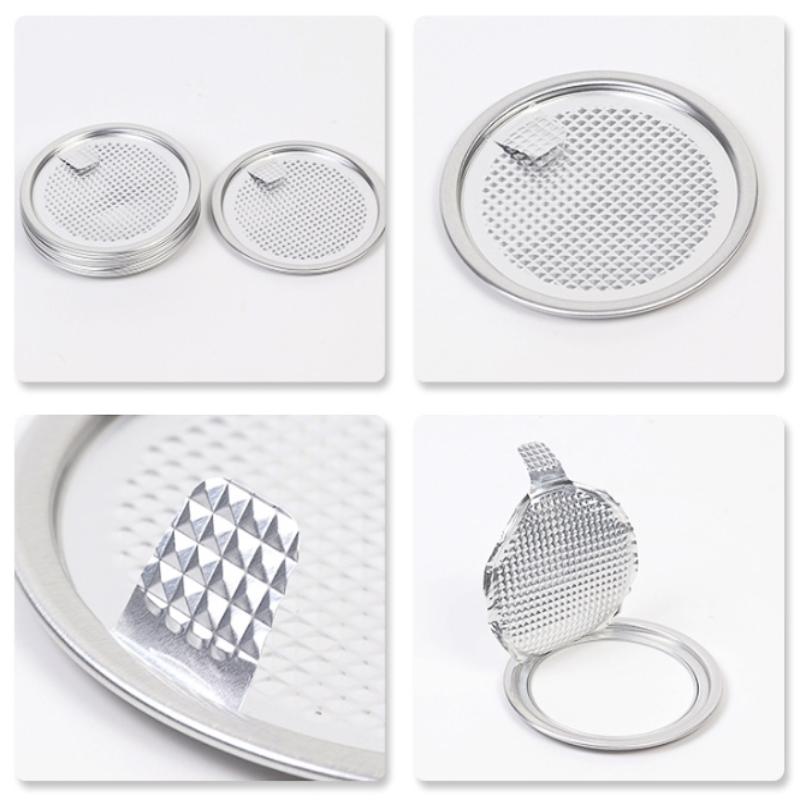 50 sztuk 200#50mm 202#52mm Aluminiowa nakrętka z pierścieniem do pociągania Folia na wierzch nakrętki Nakrętki do napojów gazowanych piwa coli Pokrywka do puszek spożywczych Łatwe do otwarcia przez rozerwanie