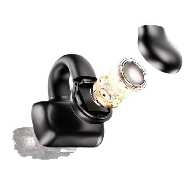 Mini Wireless Bluetooth Ear Clip: Sports Noise-Canceling Earphones with Long Battery Life