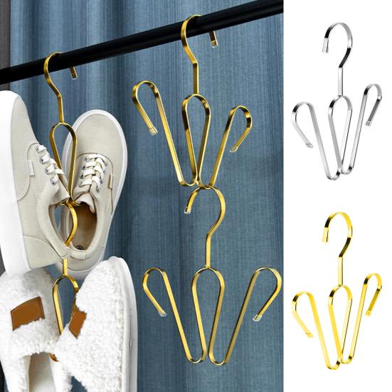 

Сушилка для обуви из нержавеющей стали, двойной крючок, вешалка для обуви, осушитель, подвесной кожаный органайзер для обуви, шкаф-органайзер