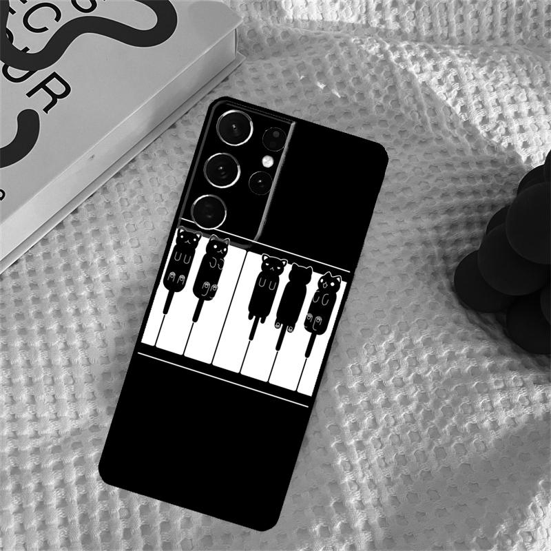 Piano Keys Musical Phone Case For Samsung Galaxy S25 S24 Ultra S9 S10 S20 S22 S21 Plus S23 FE Portector Cover