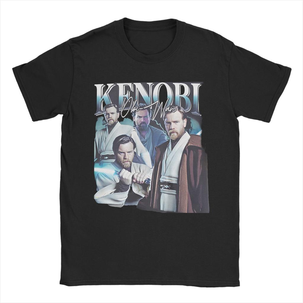 Obi-Wan Kenobi Koszulka Kosmiczna Męska Jezus Retro Kolaż Streetwear 100% Bawełna T-shirty Lato O-neck T-shirt Duże Rozmiary Top