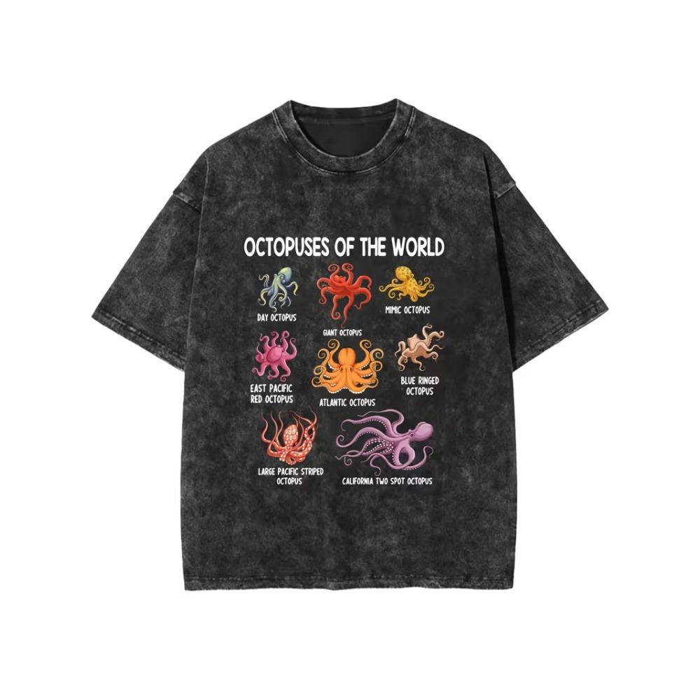 T-shirt Vintage con Stampa di Razze di Galline Carine Grafica Divertente di Animali da Fattoria Casual Girocollo Manica Corta per Uomo Donna