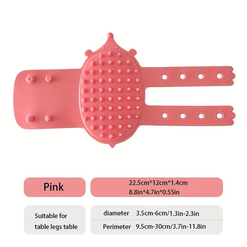 

Резиновая самоочищающаяся когтеточка для кошек - крепление на стену и ножку стола, гибкая щетина, неэлектрический массажер для домашних животных и инструмент для удаления шерсти розовый