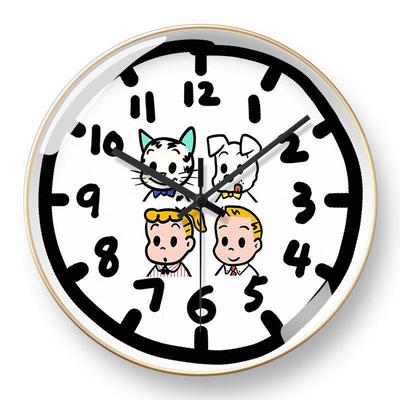 Harada Osamu Cartoon Cute Children's Room Creative Quartz Wall Clock with Radio Control