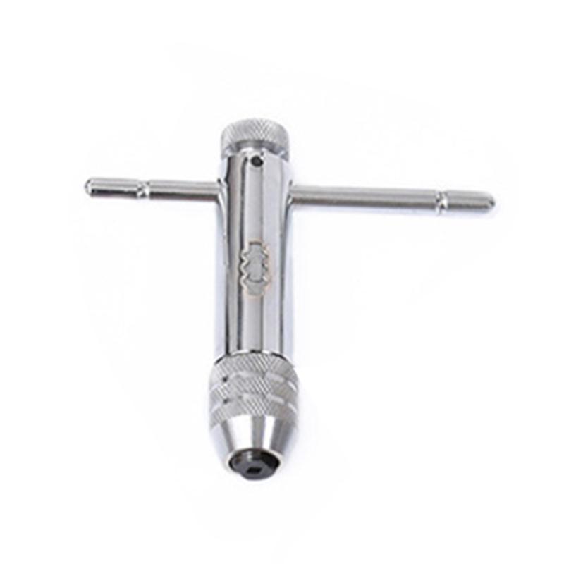 1pc Adjustable T-Handle Ratchet Tap Reamer Hand Manual Holder Wrench M3-M8 M5-M12 Hand Tap Wrench Thread Tapping Tool M3-8