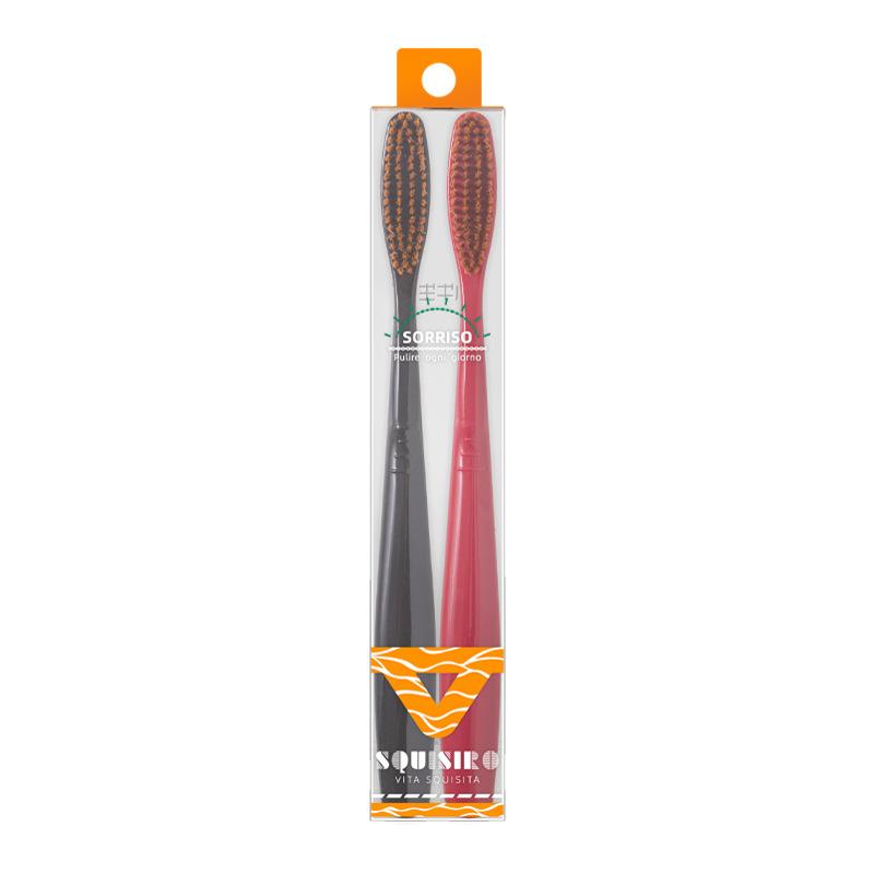

2pack high quality super long head soft toothbrush volcanic bristles double clean and comfortable experience