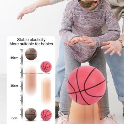 Indoor Silent Basketball High Rebound Low Noise Kids Dribbling Training Uncoated