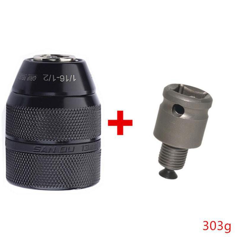 Keyless Hand Drill Chuck Mount Rust-resistant Tool 1.5~13mm Self-tighten Labor-saving Drill Chuck Replacement