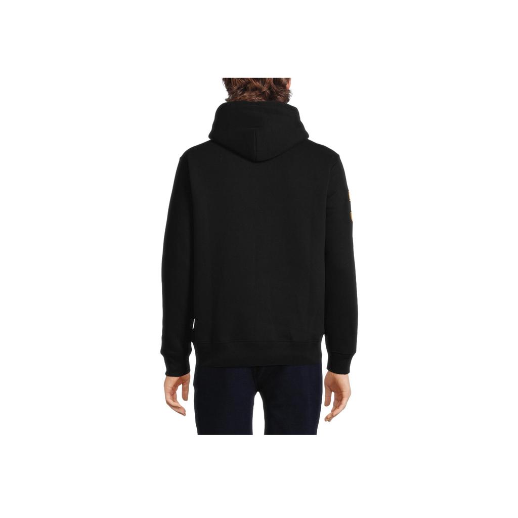 Polo Ralph Lauren Patterned Number Embroidered Hooded Pullover Drop Shoulder Long Sleeve Sweatshirt Men Sweatshirt Black 710926119-001