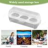 Portable Picnic Storage Containers Egg Holder PP Case with Lid 3/4/8 Grid Egg Tray Refrigerator Crisper Kitchen Organizer Drawer