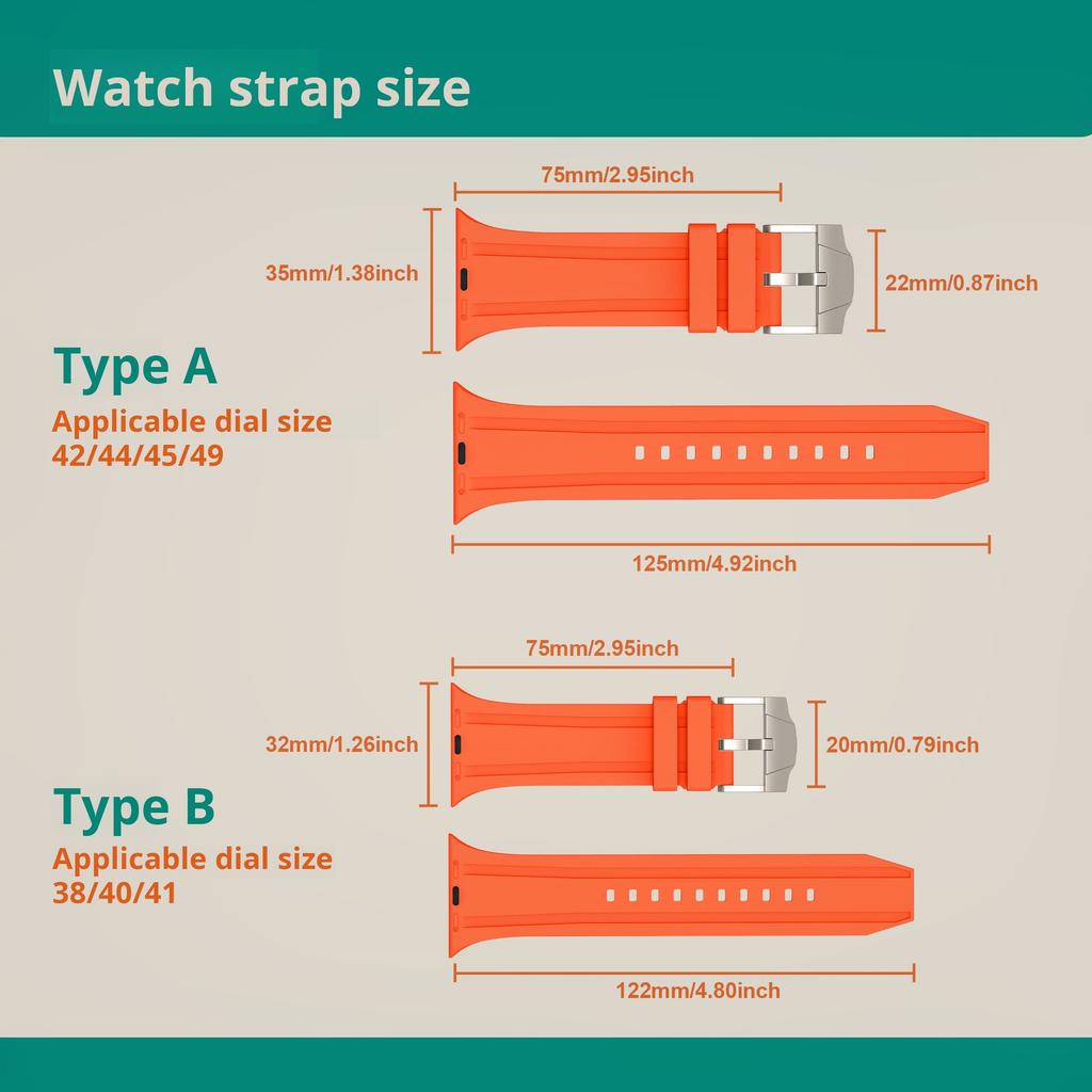Factory Supply Low Price 38mm 40mm 41mm 42mm 45mm 49mm Silicone Sport Loop Pin Buckle for Watch Band for Strap
