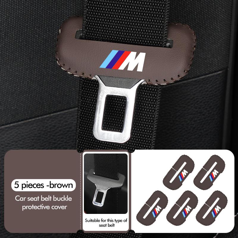 1/2/5pcs Auto Leather Belt Buckle Protector Durable Guard Cover For BMW E93 F10 F20 F30 F40 F15 F25 F26 F31 F49 F86 M3 M5 X3 E90