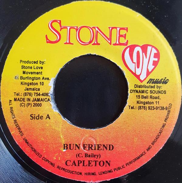 

7-дюймовая пластинка CAPLETON - Bun Friend NONE Stone Love Musi 2000 Ямайка Регги, Ска и Даб Б/У