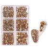1000Pcs Multi-Size 3D Glitter DIY Diamond Gem Nail Rhinestones AB Crystal