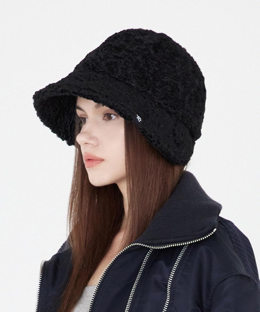 ULUK Lucida Black Label Fleece Boucle Bonnet Hat_Black