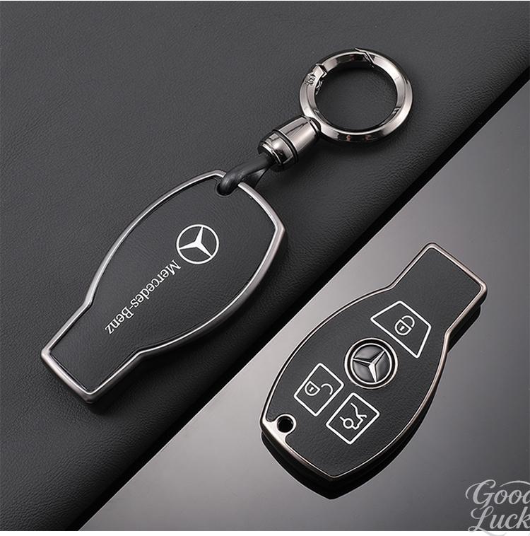 YDC4   Car Zinc Alloy Key Case Shell Buckle Car Key Cover  For Mercedes Benz A C E S G Class GLC CLE CLA GLB GLS W177 Auto Accessory