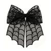 Women Hair Clip Strong Grip Non-Slip Design Punk Style Bats Spider Webs Pattern Hair Pin Halloween Hair Accessories