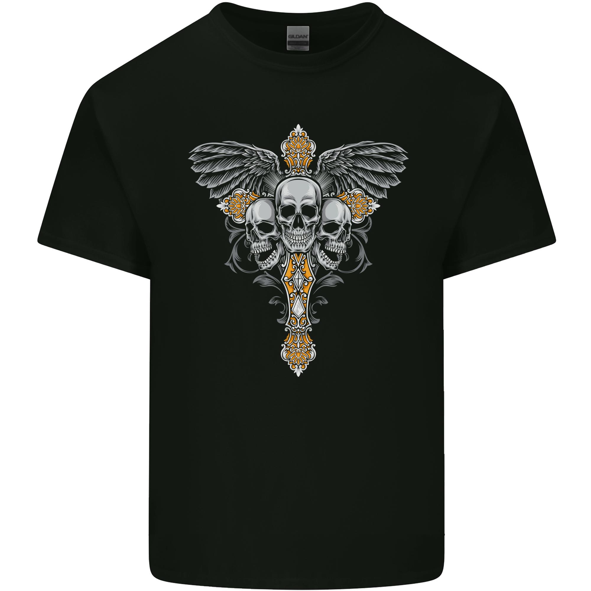 An Ornate Moth Skull Unisexs Light Cotton TShirt S