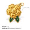 European & American Creative Floral Series Titanium Steel Pendant: Luxurious DIY Necklace & Bracelet Accessory.