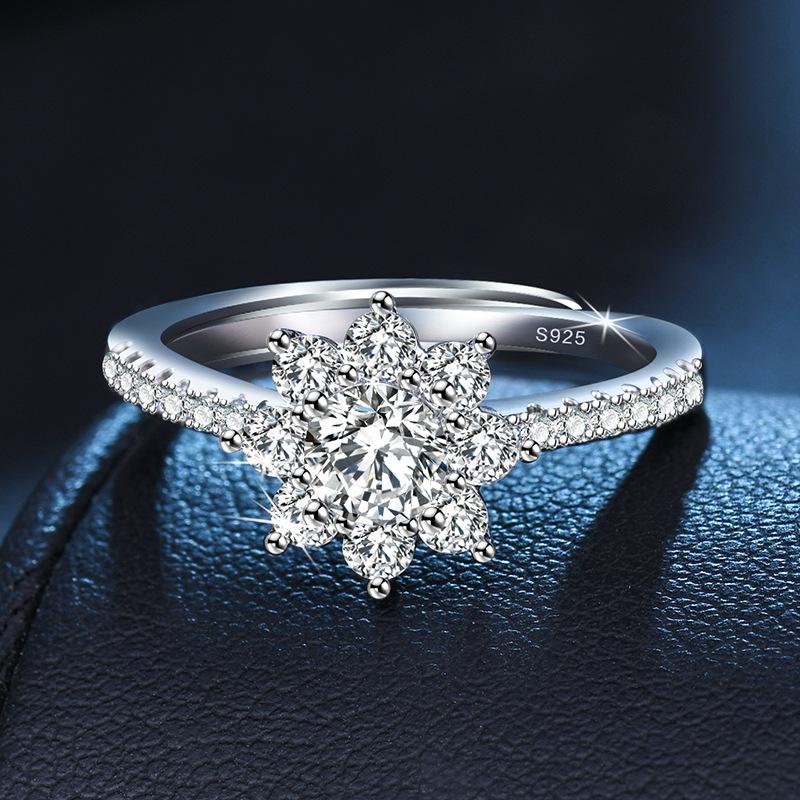 

925 Sterling Silver Ring Adjustable Simplicity for Women Fashion Exquisite Student Girlfriend Jewelry Accessories Wedding Party