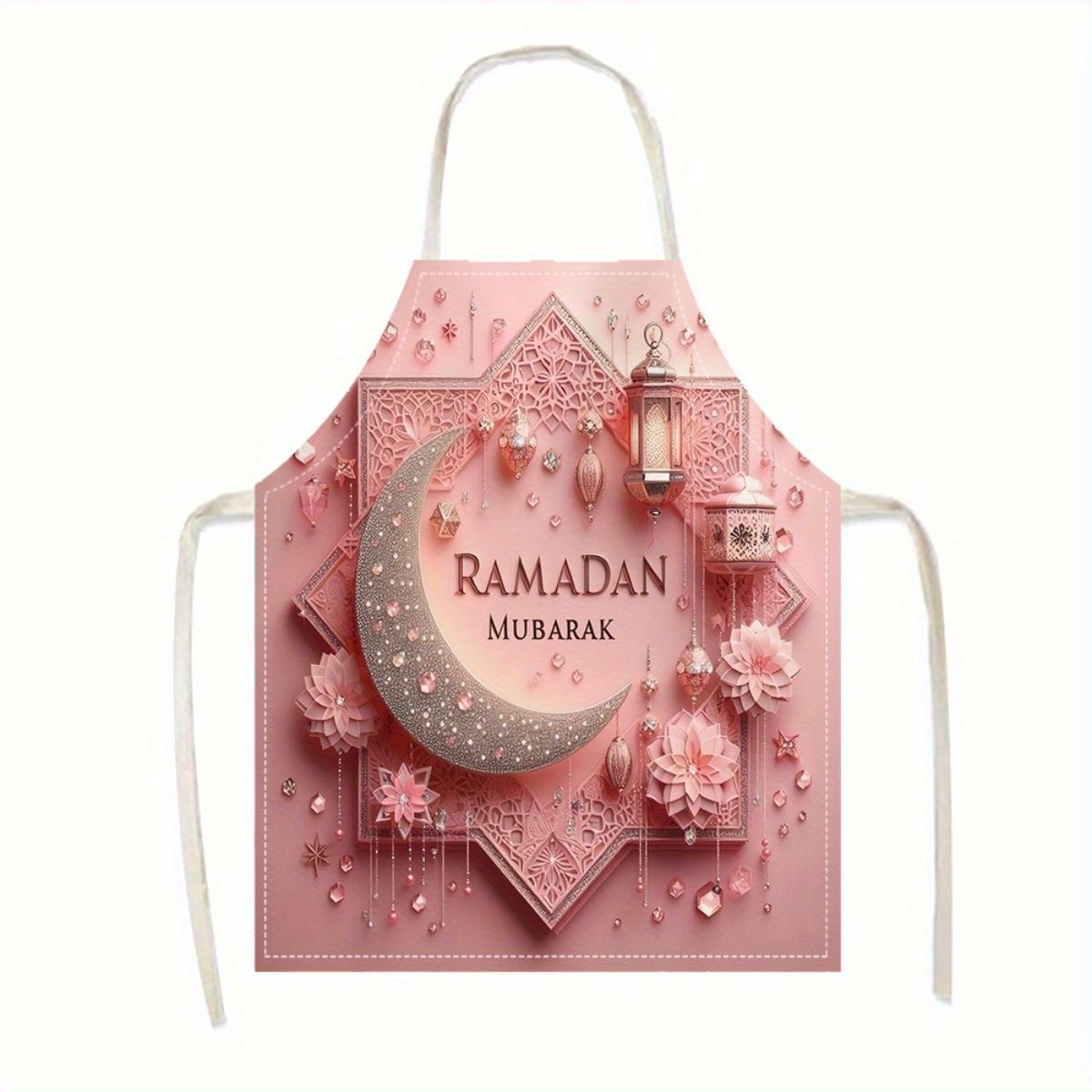 

Фартук Ramadan Mubarak Лен Хлопок Исламский Праздник Кухонный Фартук Для Женщин Шеф-повар Готовка Выпечка Подарок 38X47cm(15X19in)
