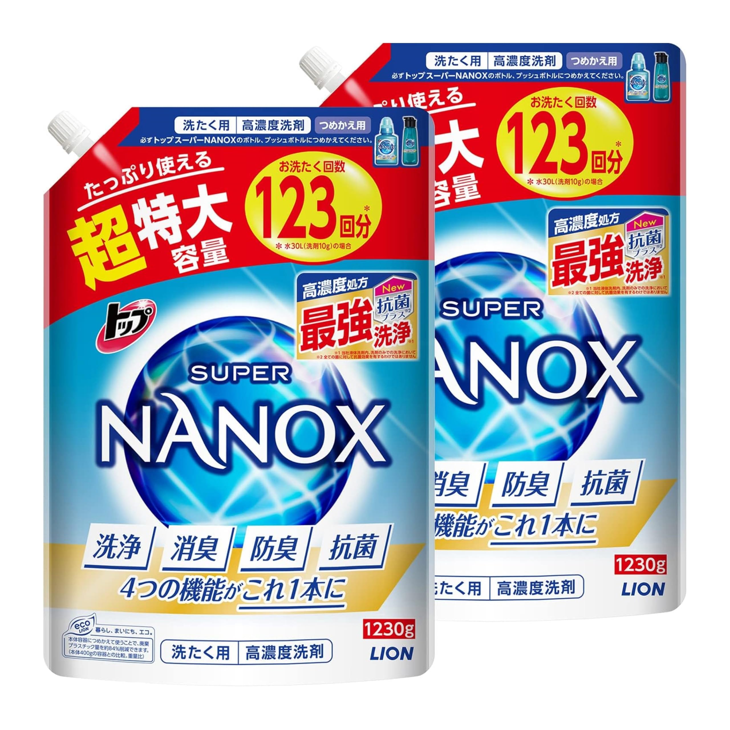 

LION Top Super NANOX сменный стержень Extra Large 1230 г x 2 шт. набор