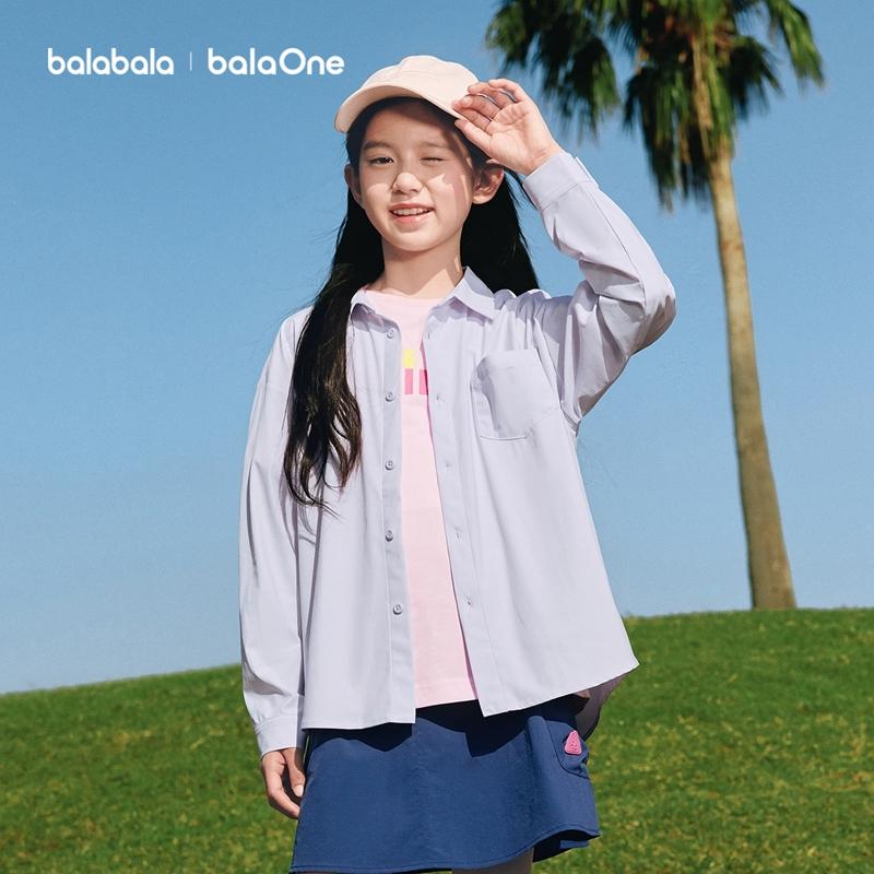 BalaOne: Balabala Children's Shirt, Girls' and Boys' Long Sleeve, 2026 Summer Wear, Sunscreen
