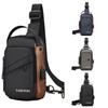 Anti-theft Men's Chest Bag USB Charging Port Shoulder Crossbody Bag Password Sling Bag  Travel