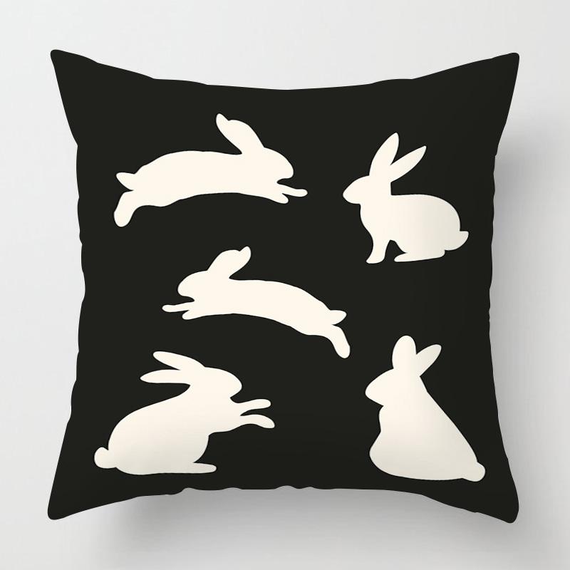 Față de pernă cu model geometric de animale 18x 18 inch față de pernă imprimată lavabilă la mașină decorare casă canapea 45x45cm