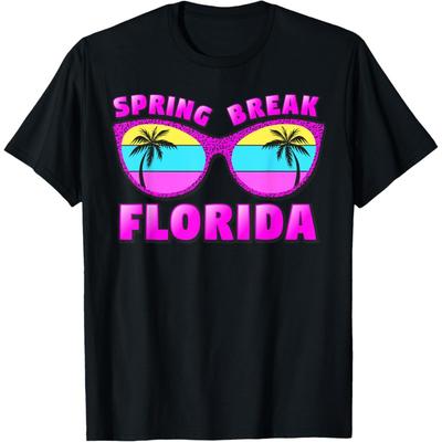 Spring Break Florida Family Matching Girl Cool Retro Vintage T-Shirt