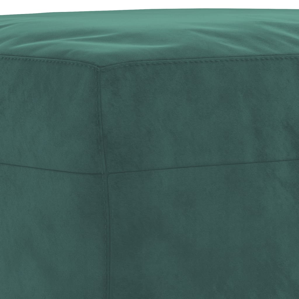 Vidaxl 3-Cz. Relaxation Set With Cushions, Dark Green, Velvet